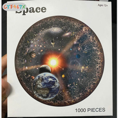 CYF 1000 Pcs Space Universe Jigsaw Puzzle Toy Round Educational Games Gift Assembling For Adults New