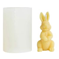 3D Simulation Rabbit Silicone Mold for Cake Decoration Easter Bunny Candle Making Form Scented Candle Plaster Resin Mold