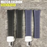 Rubber Silicone Watch Band for Patek Philippe PP 5711 5712G Nautilus Wristband 25mm Black Blue Brown Watchband Sports Strap Men