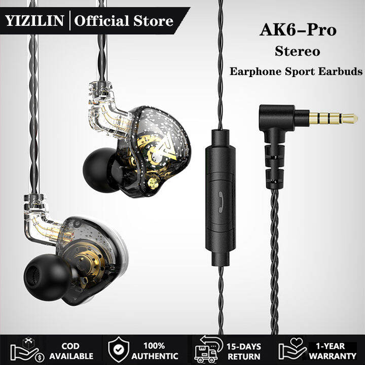 QKZ Headset Full Bass Earphone Original AK6 Pro InEar Headphones 3