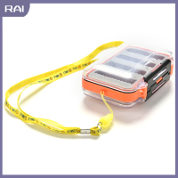 【RAI】 DOUBLE SIDE Waterproof Pocket Fly Fishing BOX slid Foam INSERT Hold 170แมลงวัน