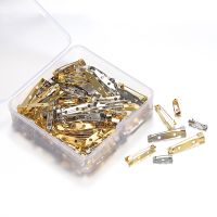 100pcs Mixed Brooch Pins Base Set 20/25/30/40mm Silver Gold Color Brooch Back Accessories for DIY Jewelry Making Brooch Findings