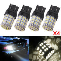 MIETAO T20สีขาว4ชิ้น1206 7443สัญญาณเลี้ยว64SMD 6000K หยุดหลอดไฟไฟ LED เบรก