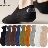 Mans No Show Socks Summer Cotton Striped Thin Silicone Non-Slip Casual Shallow Mouth Deodorant Invisible Ankle Socks Sokken Socks Tights