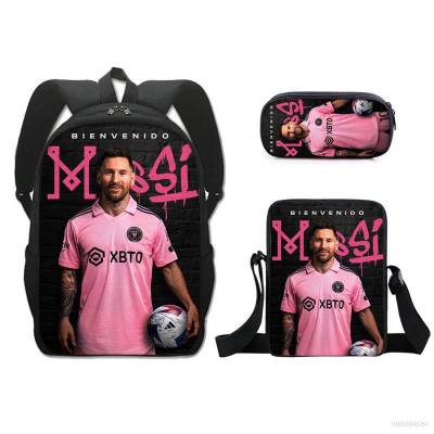 Lionel Messi shoulder bag pen bag Backpack for Women Men Student Large Capacity Breathable Print Multipurpose Bags