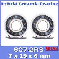 607 Hybrid Ceramic Bearing 7*19*6 mm ( 2 PC ) Industry Motor Spindle 607HC Hybrids Si3N4 Ball Bearings Axles  Bearings Seals