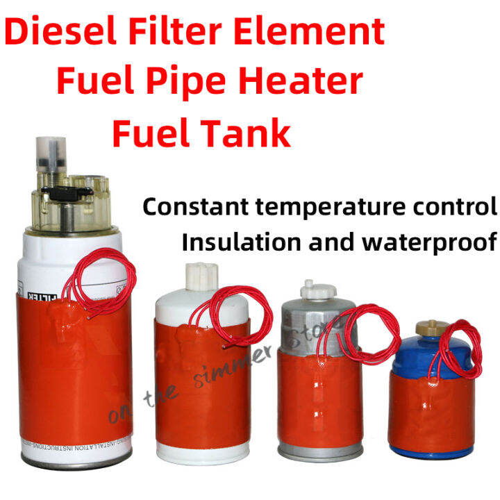Diesel Filter Heater 12V/24V Fuel Filter Heater Silicone Heat Pad