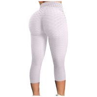 【YF】 3/4 Women Scrunch Butt Yoga Pant Sport Gym Capri Leggings Femme High Waist Fitness Workout Pants Elastic Push Up Tights  YJ