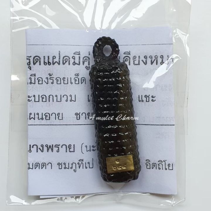 amulet-charm-รับประกันแท้-ตะกรุดแฝดมีคู่อยู่เคียงหมอน-หลวงพ่อหนู-วัดอัมพวนาราม