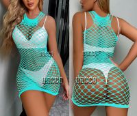 hot Sexy Fishnet Lingerie Sheer Babydoll Underwear Chemises bodysuit Nightdress Catsuit pajamas skirt dress body