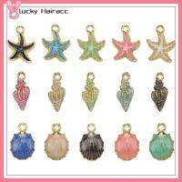 LUCKY HAIRACC 30pcs ชุบทองอย่างหลากหลาย จี้รูปปลาดาวมหาสมุทรเคลือบ โลหะผสมอัลลอยด์ ทำเครื่องประดับ DIY กำไลข้อมือสร้อยข้อมือ เสน่ห์งานฝีมือ สำหรับผู้หญิง