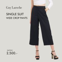 กางเกงผู้หญิง ทรงกระบอกใหญ่ ขายาว 36" รุ่น Single Suite Navy-Business Wide Crop Pants แบรนด์ Guy Laroche (GAFDNV)