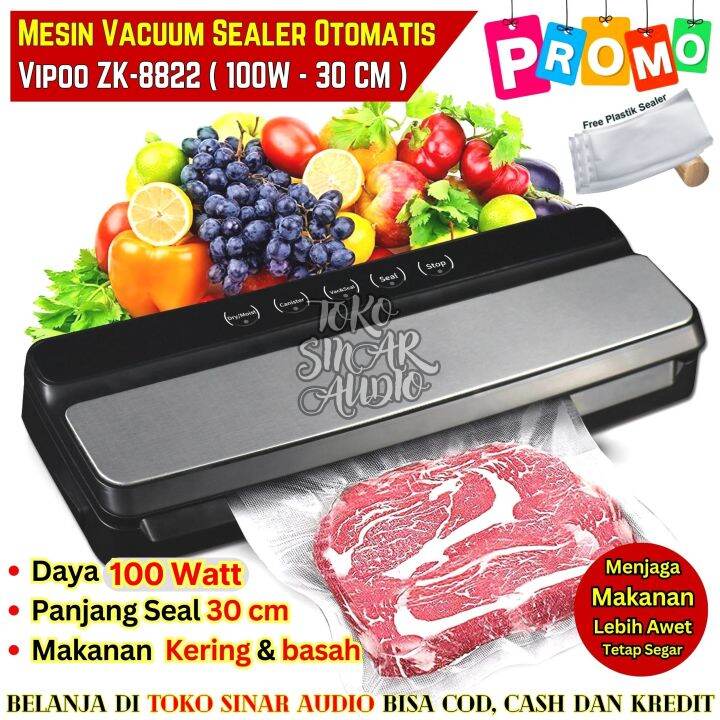 Mesin Vacum Makanan Basah dan Kering Vacuum Sealer Pensteril Makanan