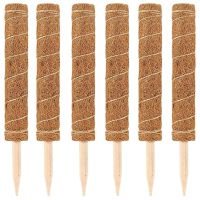 Extended Coir Moss Totem Pole, Coir Poles Coconut Fibre Support Stake, Plant Support Pole 6PCS