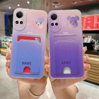 Konsmart กระเป๋าเก็บบัตรไล่ระดับสีหมีเศร้าเคสโทรศัพท์สำหรับ OPPO Reno10 5G Reno10 Pro 5G Reno10 Pro + 5G ปลอกโทรศัพท์มือถือใหม่ล่าสุด2023 TPU มีในสต็อก