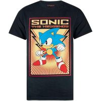 Sonic The Hedgehog Propaganda Adult T-Shirt Poster Clothing Tops Fashion Men