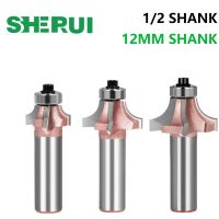 1/2－12MM Shank Industr-Grade Corner Round Woodworking Milling Cutter Trimming Knife Edge Trimmer 4 ฟันไม้ Router Bit