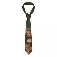 Mona Lisa Fat Cats Unisex Neckties Fashion Polyester 8 cm Wide Humor Graphic Neck Tie for Men Shirt Accessories Gravatas Busines