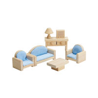 PlanToys Living Room - Classic ของเล่นไม้ เฟอร์นิเจอร์บ้านตุ๊กตา ห้องนั่งเล่น ประเภทบทบาทสมมุติ ของเล่นเด็ก 3 ขวบ