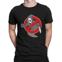 MenS T-Shirt Screambuster Ghostface Novelty Pure Cotton Tee Shirt Short Sleeve Scream Halloween T Shirts Crewneck Clothes