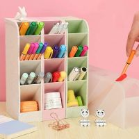 Kawaii Kapasiti Besar Meja Pemegang Pen Pensil Makeup Kotak Penyimpanan Penganjur Desktop Berdiri Kes Sekolah Pejabat Alat Tulis