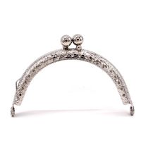 2021LIONSEN 8.5cm Round Metal Frame for Purse Handle Clutch Bag Handbag Accessories DIY Purse Clasp Lock Metal Clasp Bags Hardware