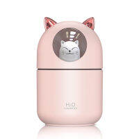 เครื่องพ่นไอน้ำ humidifier Diffuser 300ml เครื่องพ่นไอน้ำ เครื่องพ่นอโรม่า เครื่องเพิ่มความชื้นในอากาศ มีไฟLEDเปลี่ยนสี