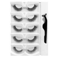 Mink One Touch Glue free Self Adhesive False Eyelashes 1/3/5Pairs Free Magnetic Eye Lashes Waterproof Lasting Extension Curling