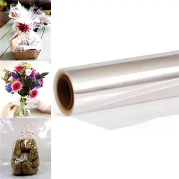 Happy Birthday, Transparent Flower Wrapping Paper, Waterproof, 20