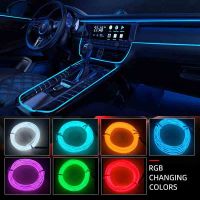 Car Interior Lighting Decorative Lamp Strips Atmosphere Lamp Cold Light Decorative Dashboard Console car LED Ambient Lights 2/5M