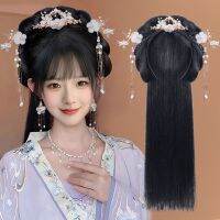 Hanfu ที่คาดผมเครื่องประดับผมกระเป๋าใส่วิกปลอกหุ้มหัวไม้กอล์ฟสไตล์ขี้เกียจผู้หญิงแต่งผมเรียบง่ายมือใหม่