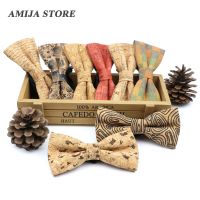 Unique Wooden Bow Tie For Man Women Cork Bowknot Retro Wood Handmade Bowties Daily Party Wedding Accessories Butterfly Wholesale Nails Screws Fastener