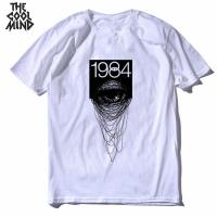 Coolmind 100 Cotton Cool 1984 Eys Print Men T Shirt Loose Head Print Men Tshirt Tshirt Men Tee