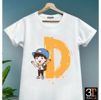 พร้อมส่ง เสื้อตัวอักษร .(ตัว D) ผ้าไมโคร ใส่สบาย พร้อมส่ง