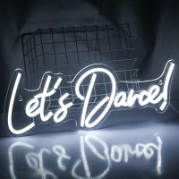 Wanxing Lets Dance Neon Sign Light Word LED Light Wall Decor USB Gift Pool Garden Birthday Celebrate Home Bar Shop Club Party