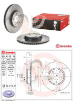 09 A113 11 จานเบรค ล้อ F (ยี่ห้อ BREMBO) รุ่น UV NISSAN Teana J31 ปี 2004-2008