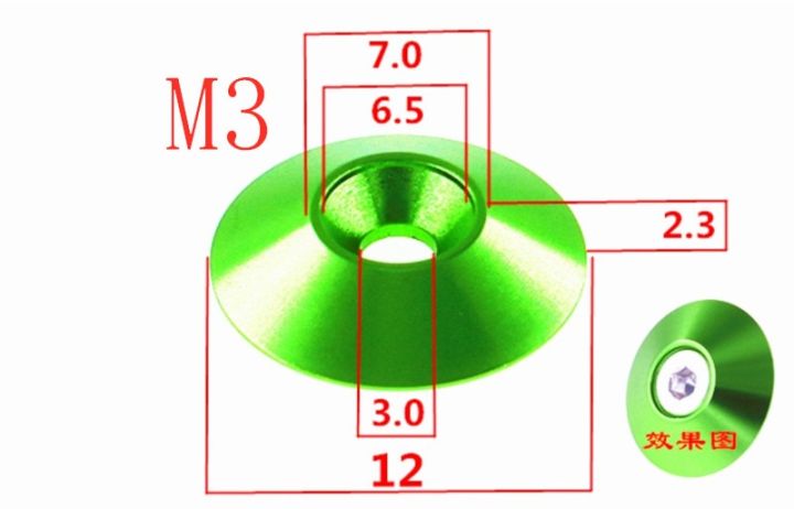 5-10ชิ้น-m8-m6-m5-m4อลูมิเนียมหลากสีสกรูหัวแบนร่มแบบมีร่องเว้าทรงกรวยสำหรับตกแต่ง