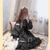 【HOT】卍 Original Gothic Skirt and Kawaii Loli New Op Long-sleeved