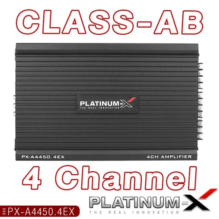 platinum-x-เพาเวอร์แอมป์-class-ab-4ch-เพาเวอร์-4ชาแนล-ขนาดเล็กใช้งานได้ดี-แอมป์รถยนต์-พาวเวอร์รถยนต์-พาวเวอร์-แอมป์ab-4400-4450