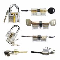 【CC】✽☌  New Visible Practice Padlock Lock Pick Tools Transparent Locksmith Locks Cutaway Training