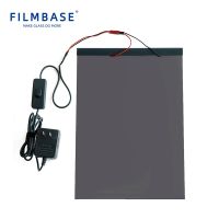 Filmbase Switchable Electric Gray opaque Adhesive PDLC smart Film Window Door Test Samples for rear projection Screen Window Sticker and Films