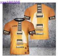 Custom Name Guitar Electronic Gold Style Unisex 3D AOP T-Shirt