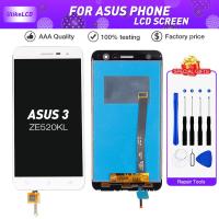 สำหรับ ASUS ZenFone 3 ZE520KL Z017D Z017DA Z017DB LCD แผงจอแสดงผล TOUCH หน้าจอดิจิตอล ASSEMBLY 1920*1080