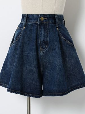 FTLZZ New Summer Women Vintage Loose Wide Leg Denim Shorts Female Fashion Casual High Waist Solid Color Jean Shorts