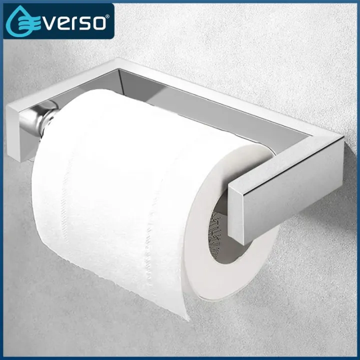 Everso Toilet Paper Holder Stainless Steel Tissue Paper Roll Holder Wall Mounted Toilet Roll
