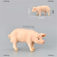 Clothing mother and baby จำลองสัตว์หมูรุ่น Toy Figurine Decor พลาสติกสัตว์รุ่น kids Gift