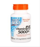 [ วิตามินดี 3 ] Doctors Best, Vitamin D3 (5000 IU) ** 180 หรือ 360 ซอฟเจล (Softgels)