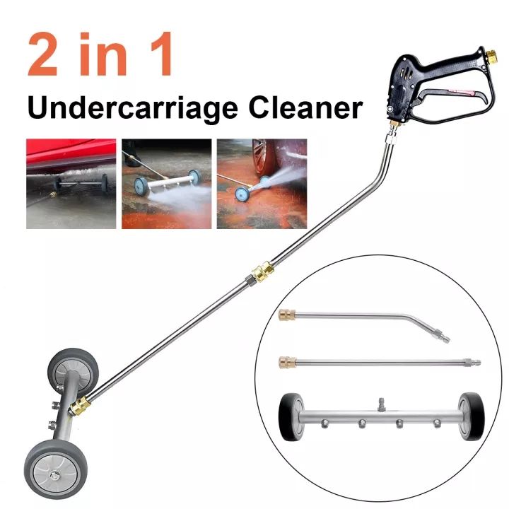 High Pressure Patio Cleaning Floor Brush Rotating Water Broom Washer Jet  Wash Nozzle With Brush Cleaning