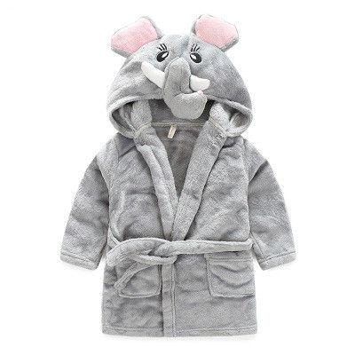 Kids Robes 2019 Winter New Baby Boys and Girls Pajamas Toddler Girl Bath Robes Baby Boys Cartoon Hooded Night Gown Nightwear