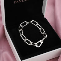 Winter New Real 100 925 Silver Original Logo 1:1 High Quality ME Link Chain Bracelet Woman Diy Gift Making Free Shipping